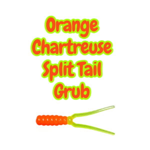 Orange Chartreuse 2” split tail grub