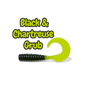 Black & Chartreuse 1.75” Curly tail grub