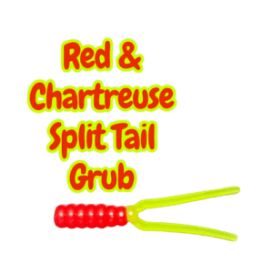Red Chartreuse 2” split tail grub